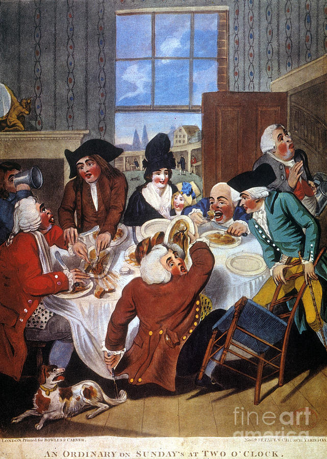 Dining At A Tavern, 1787 Photograph by Granger