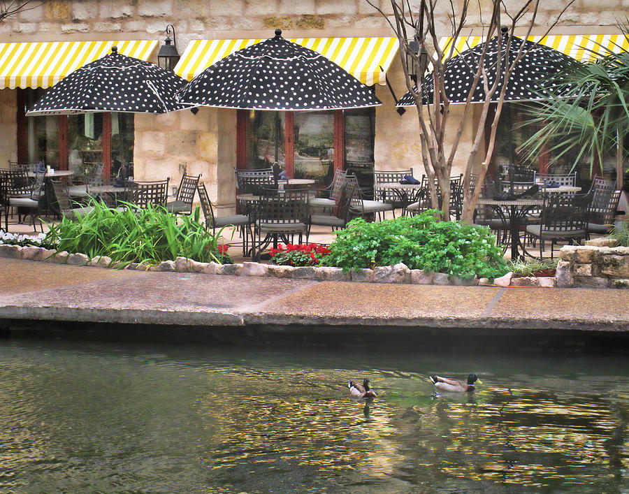 Dining on the Riverwalk Photograph by David and Carol Kelly