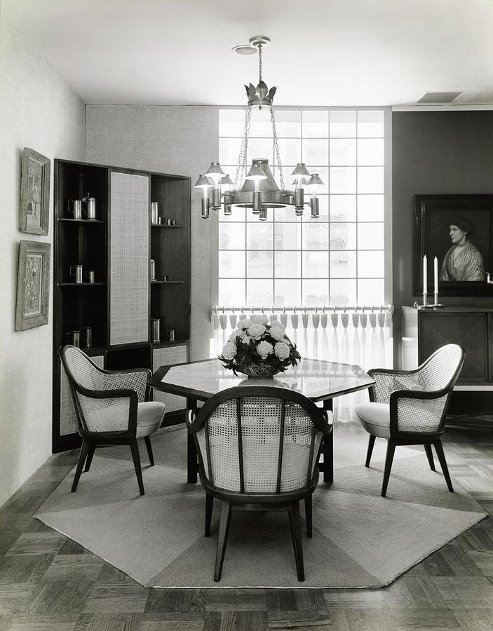 Dining Room Designed By John And Earline Brice Photograph by Tom Leonard Dining Room Designed By John And Earline Brice Photograph by Tom Leonard