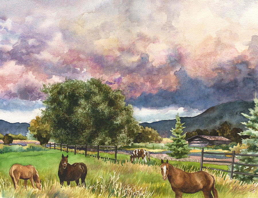 Salida Painting - Dinner at Dusk by Anne Gifford