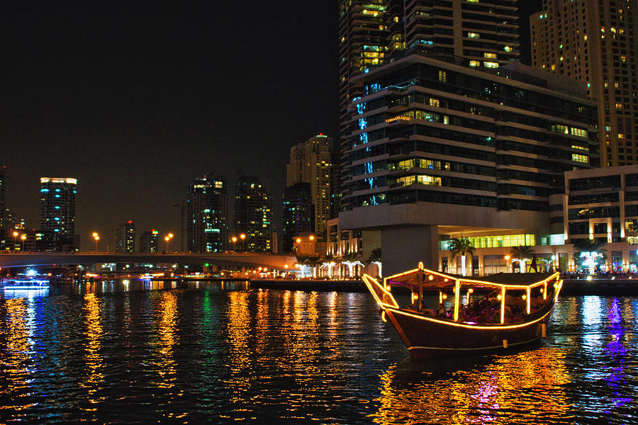 Dinner Cruise Dubai Photograph by John Swartz