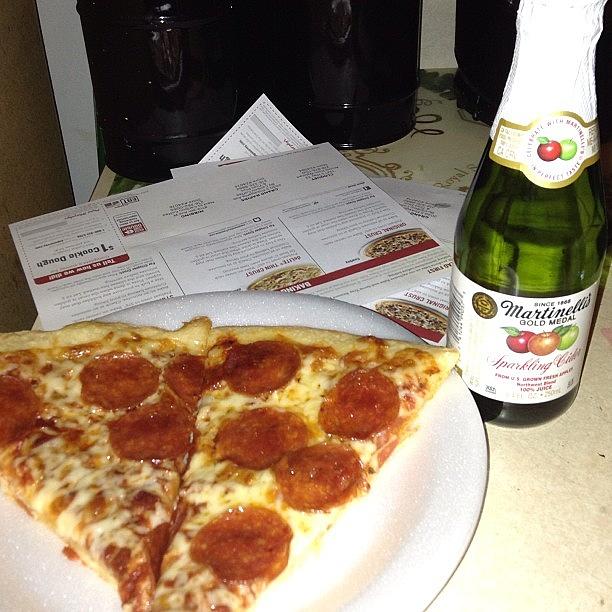 Dinner Photograph - #dinner Is #pizza And A Drink by Tyler McGath