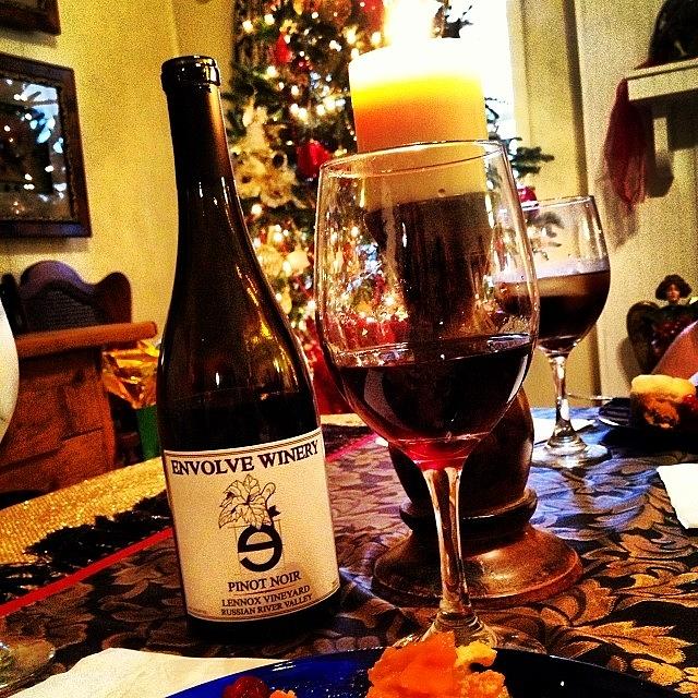 Yummy Photograph - Dinner W/ Good Company & Wine ! Merry by Candace Hughes