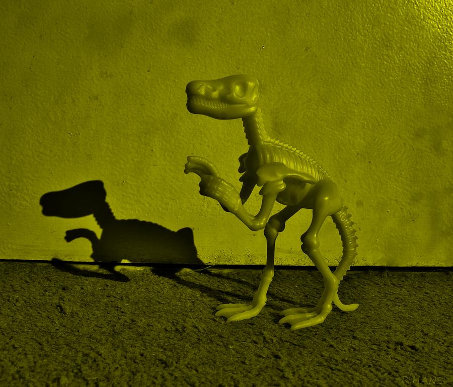 Prehistoric Photograph - Dino Dark Yellow by Rob Hans