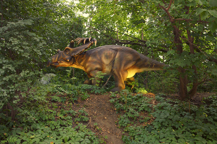 Dinos At The Zoo A Thundering Walk In The Woods Photograph by Thomas Woolworth