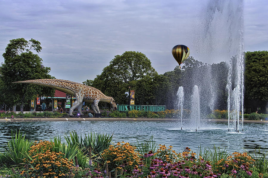 Dinosaur Photograph - Dinos At The Zoo by Thomas Woolworth