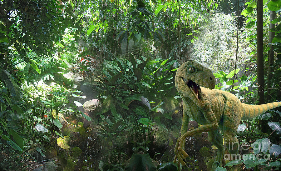 Download Dinosaur In Jungle Photograph By Mike Agliolo