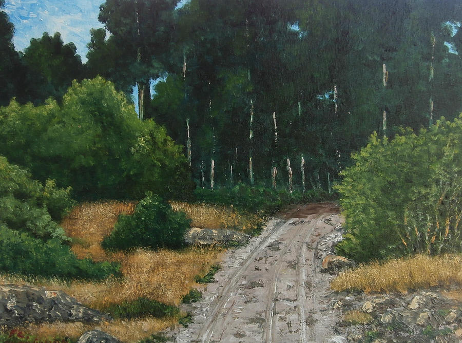 Dinosaur Park road Painting by Frank Morrison