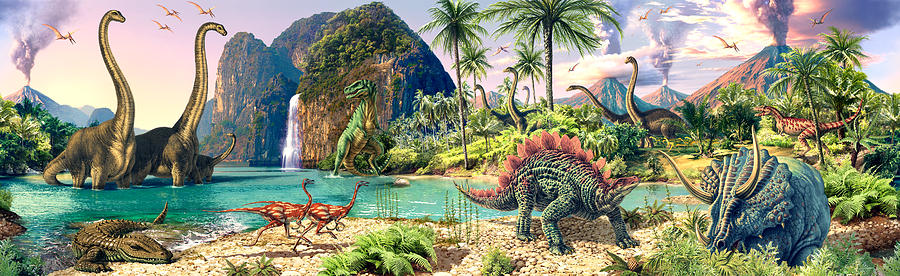 Dinosaur Photograph - Dinosaur Volcanos by MGL Meiklejohn Graphics Licensing