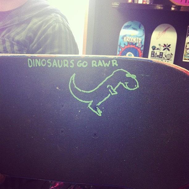 Skateboarding Photograph - Dinosaurs Go Rawr! #skateboarding by Creative Skate Store