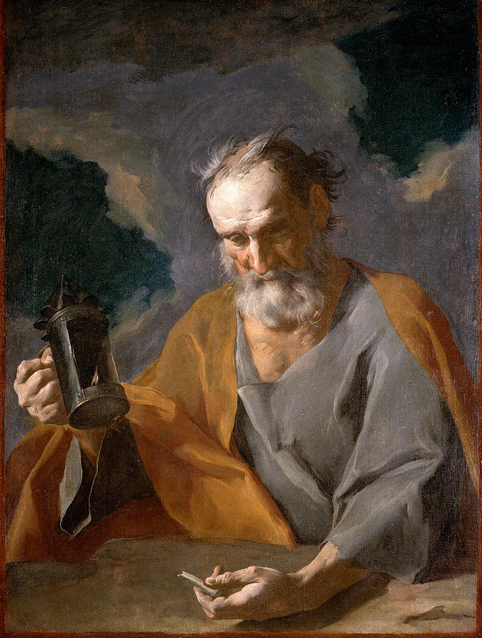 Diogenes Painting by Giuseppe Antonio Petrini