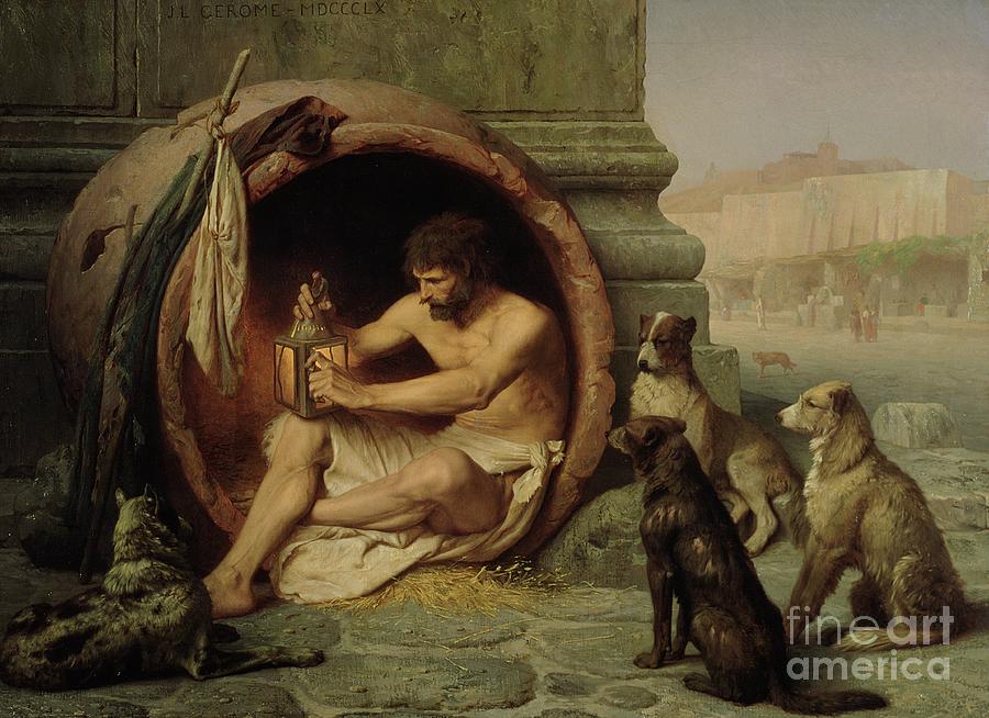 Greek Painting - Diogenes by Jean Leon Gerome