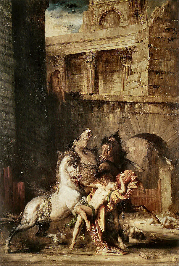 Diomedes Devoured by his Horses Painting by Gustave Moreau