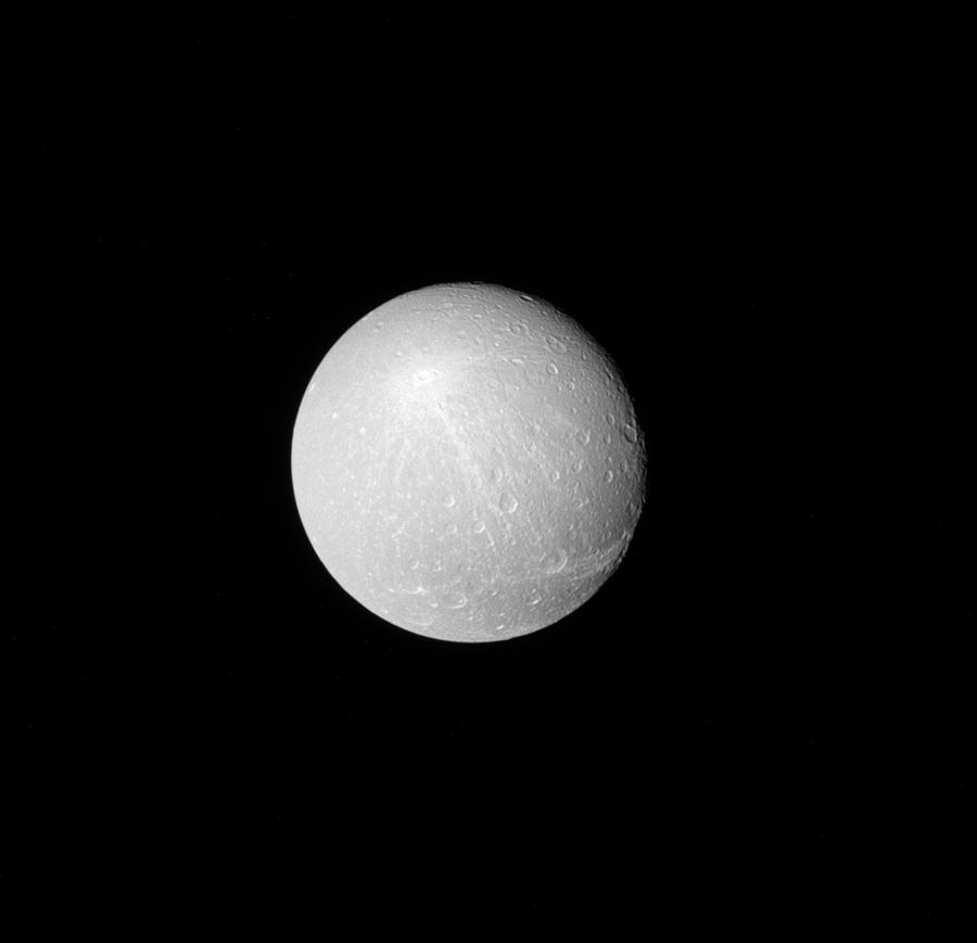Dione, Moon Of Saturn Photograph by Science Source
