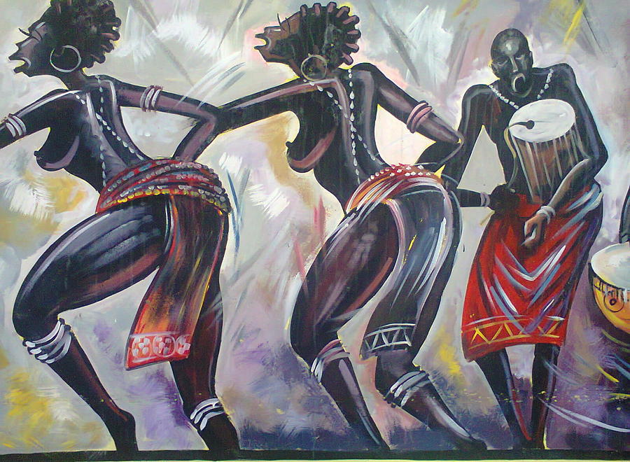 Africa Mixed Media - Dipo-Puberty Rite by Bernice Asantewaa