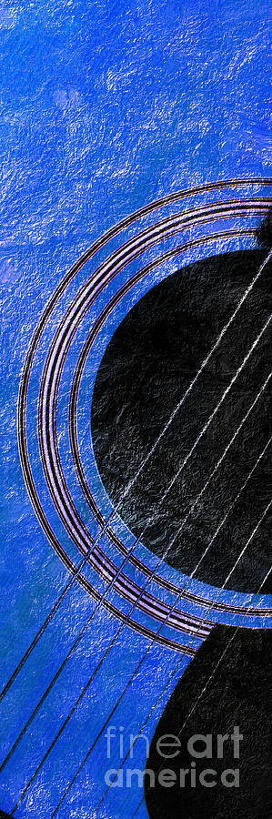 Diptych Wall Art - Macro - Blue Section 1 of 2 - Giants Colors Music - Abstract Photograph by Andee Design