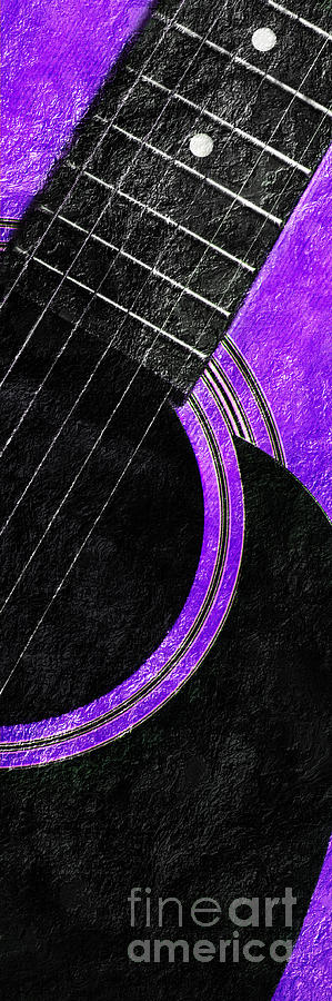 Diptych Wall Art - Macro - Purple Section 2 of 2 - Vikings Colors - Music - Abstract Photograph by Andee Design