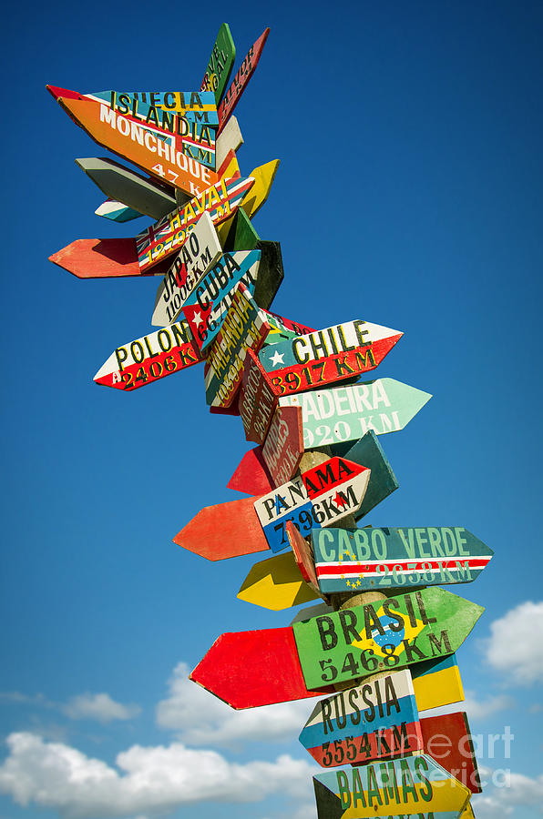 Directions Signs Photograph by Carlos Caetano