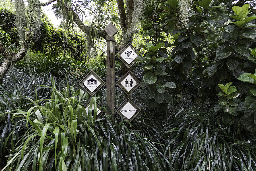 Directions to different parts of the National Orchid Garden in Singapore Photograph by Ashish Agarwal