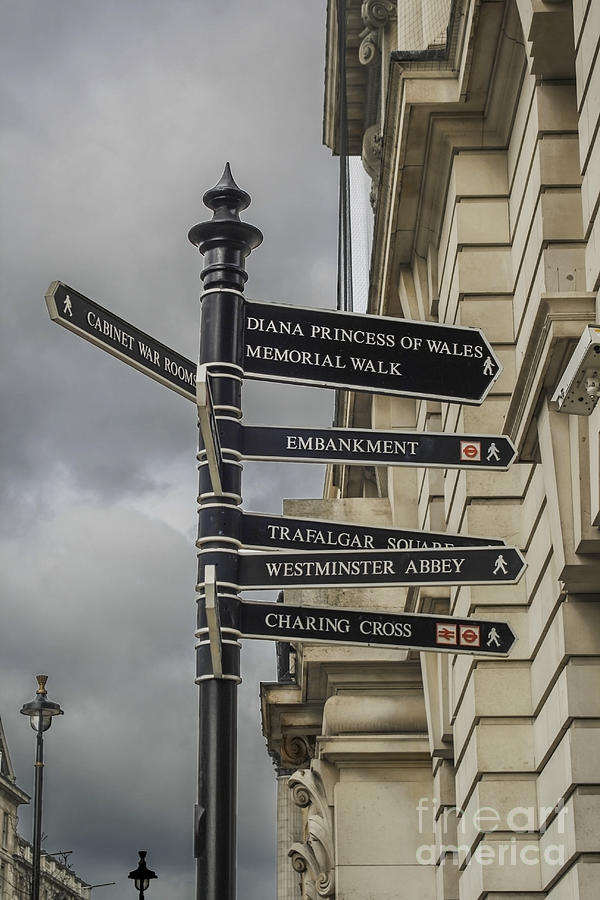 Directions to landmarks in London Photograph by Patricia Hofmeester