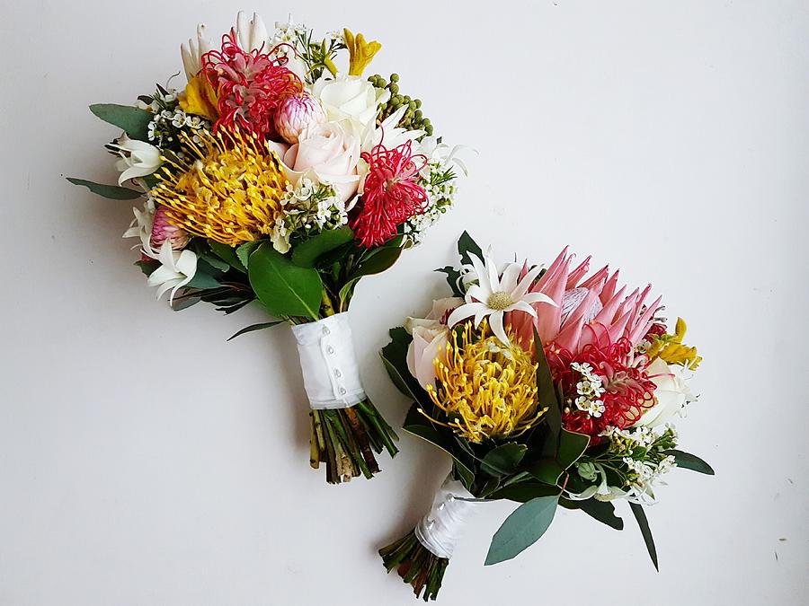 Directly Above Shot Of Flower Bouquets On White Background Photograph by Katherine Jackson / EyeEm Directly Above Shot Of Flower Bouquets On White Background Photograph by Katherine Jackson / EyeEm