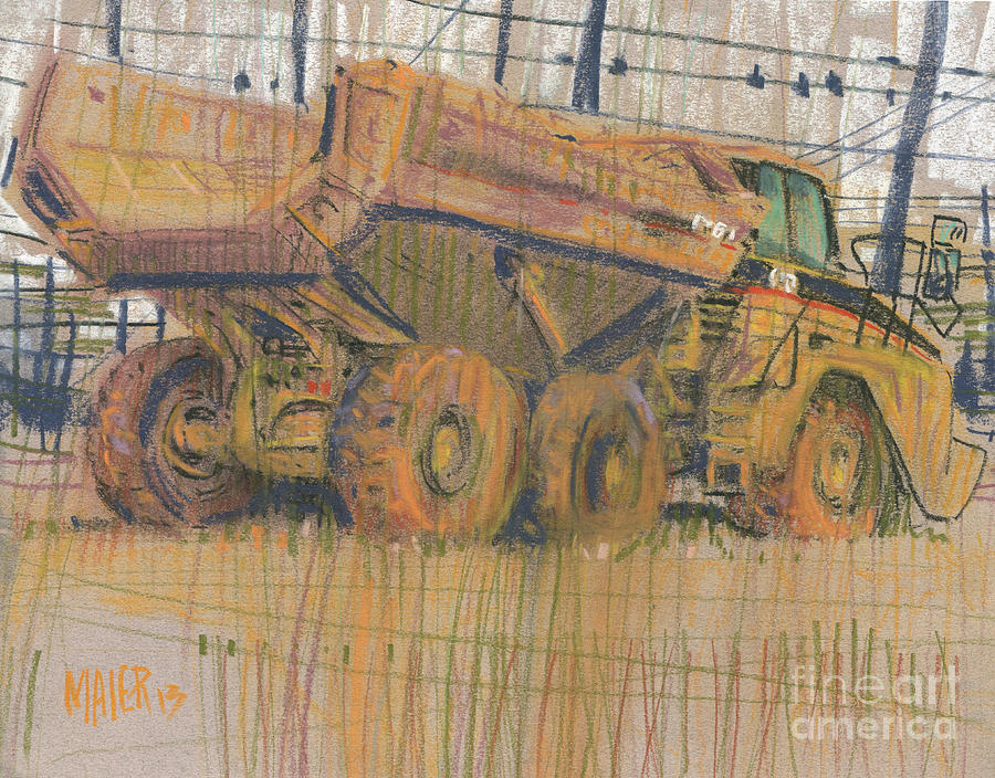 Truck Painting - Dirt Mover by Donald Maier