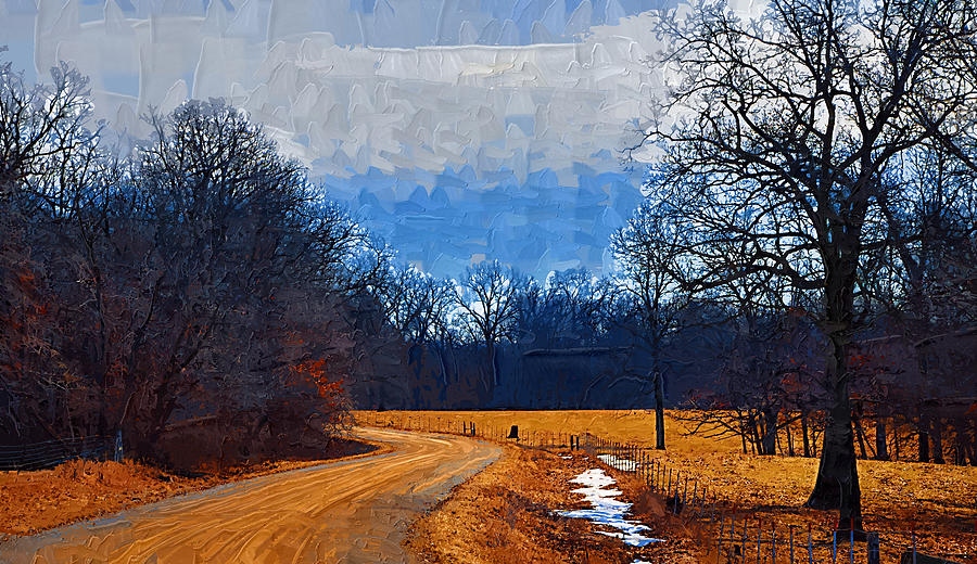 Dirt Road Painting by Kirt Tisdale