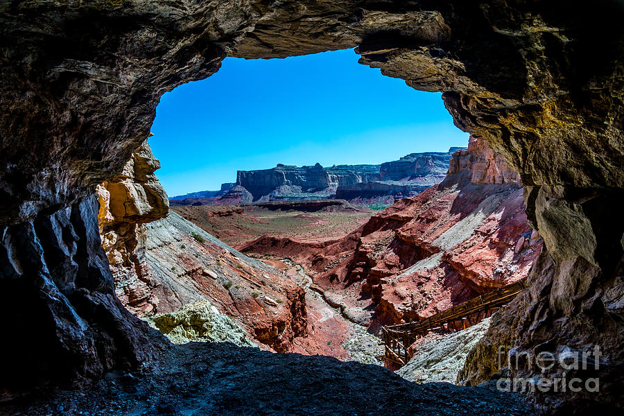 Nature Photograph - Dirty Devil Mine Entrance - San Rafael Swell - Utah by Gary Whitton