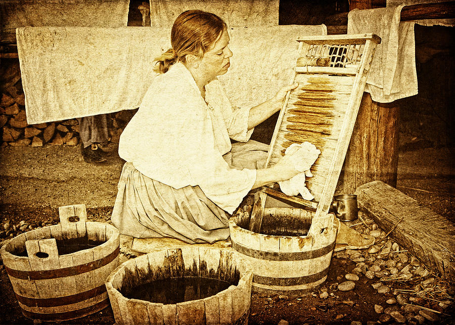 Vintage Photograph - Dirty Laundry by Lincoln Rogers