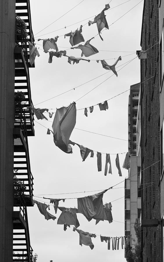 Black And White Photograph - Dirty Laundry by Scott Campbell