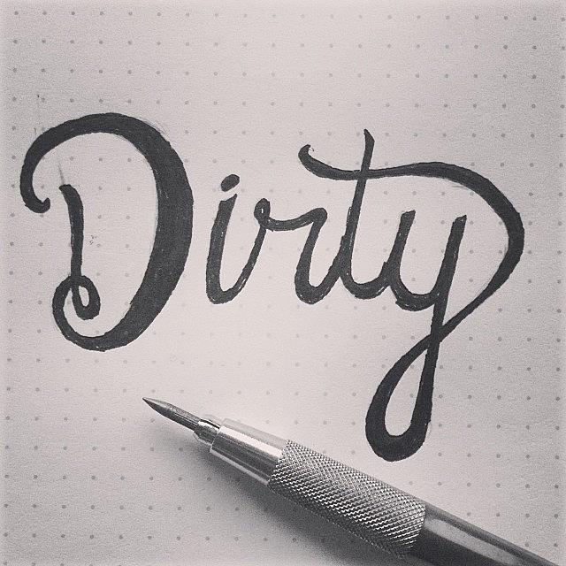 Typography Photograph - Dirty Monday #doodle #drawing #sketch by Winart Foster