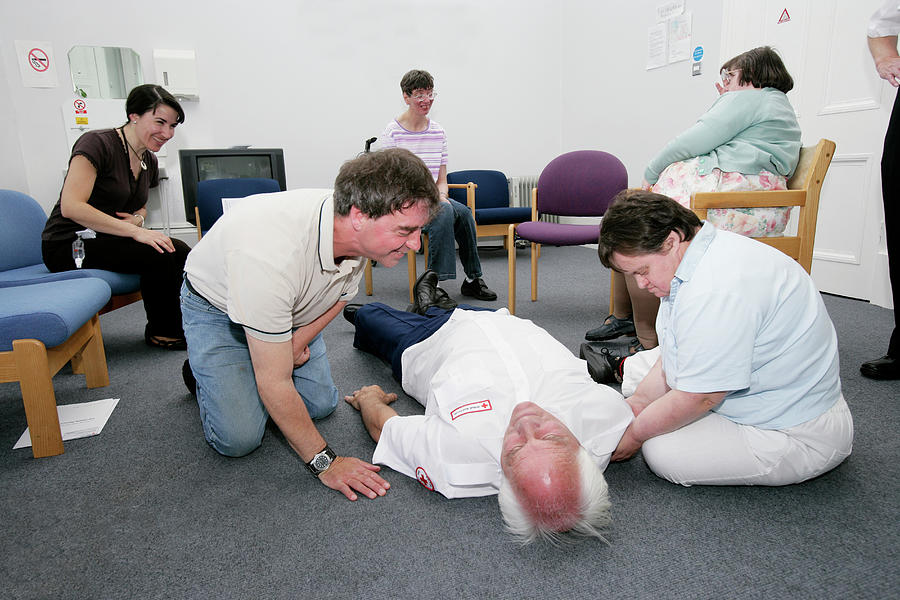 Disabled People Learning First Aid Photograph by Science Photo Library Disabled People Learning First Aid Photograph by Science Photo Library