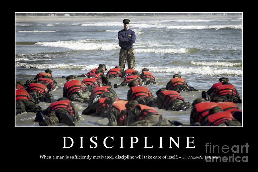 Horizontal Photograph - Discipline Inspirational Quote by Stocktrek Images