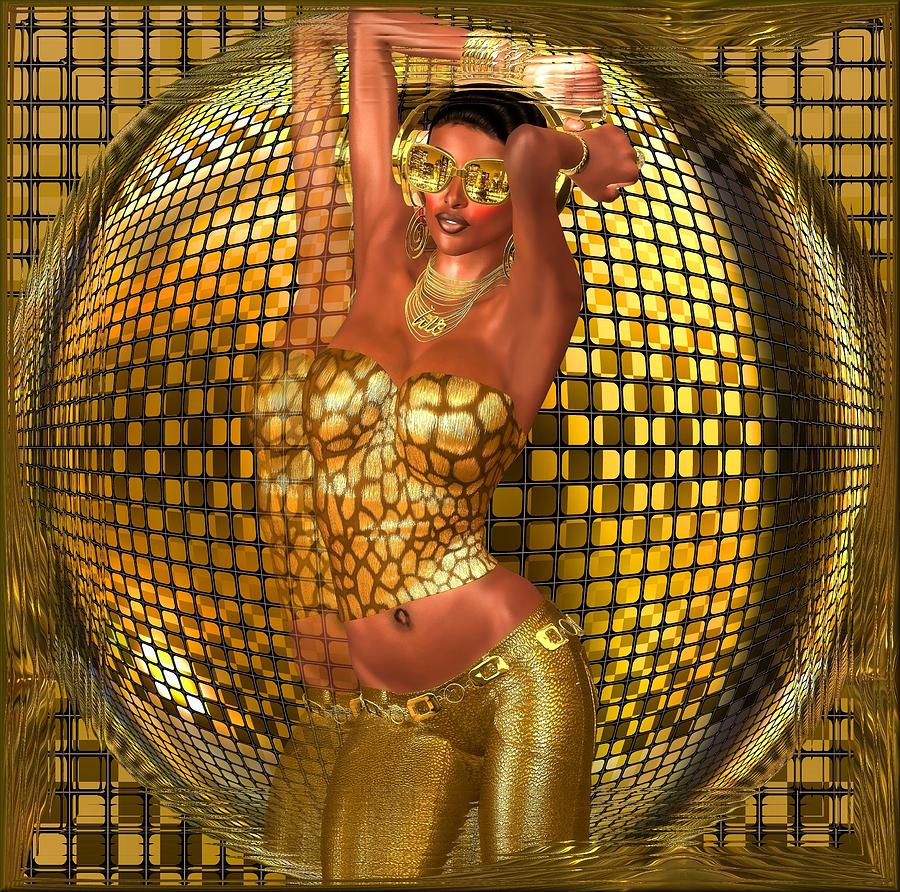 Golden disco ball Mixed Media by Julien - Fine Art America