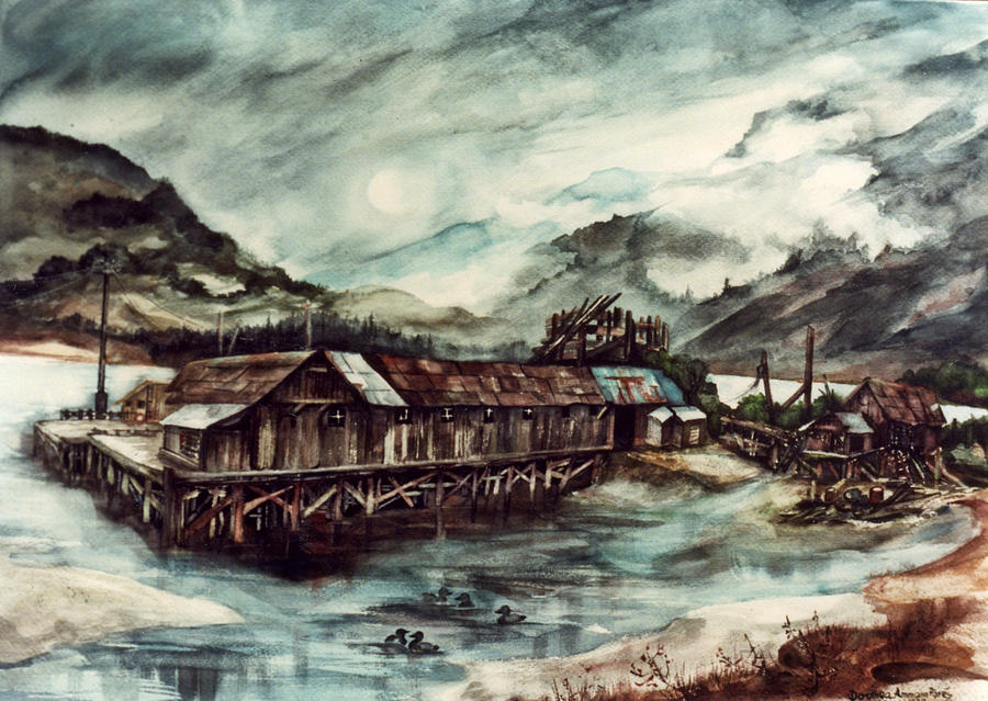 It Rained Hard at Discovery Bay Painting by Dorothea  Morgan