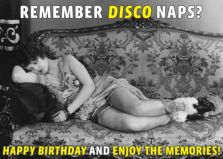 Disco Nap Greeting Card Photograph by Everett
