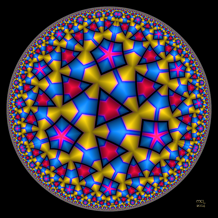 Discovery - Hyperbolic Disk Digital Art by Manny Lorenzo