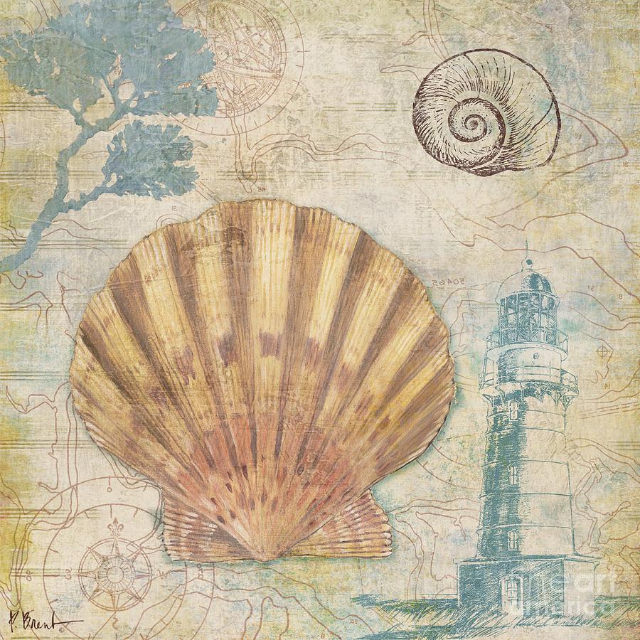 Map Painting - Discovery Shell II by Paul Brent