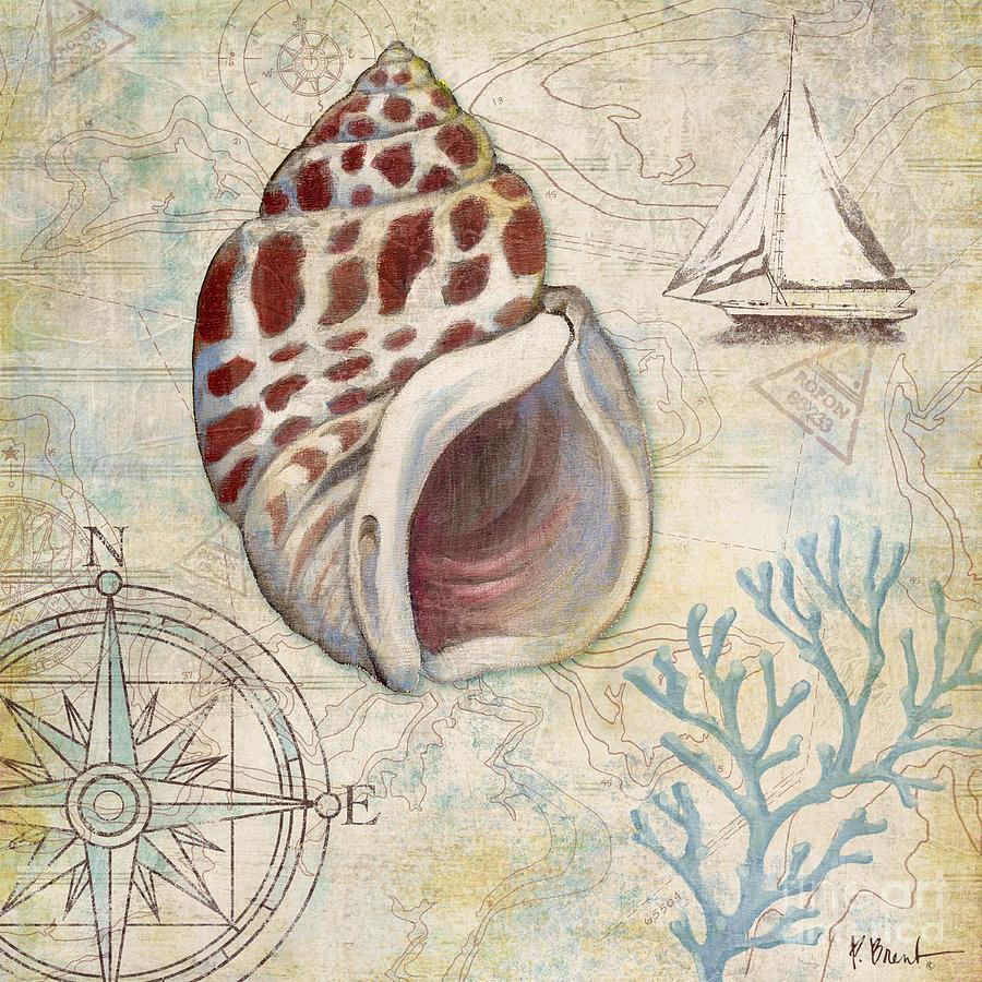 Map Painting - Discovery Shell IV by Paul Brent