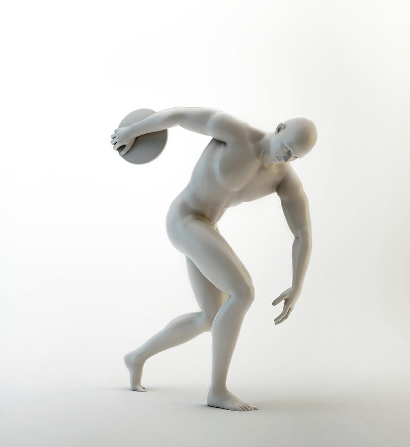 Athlete Photograph - Discus Thrower by Andrzej Wojcicki/science Photo Library