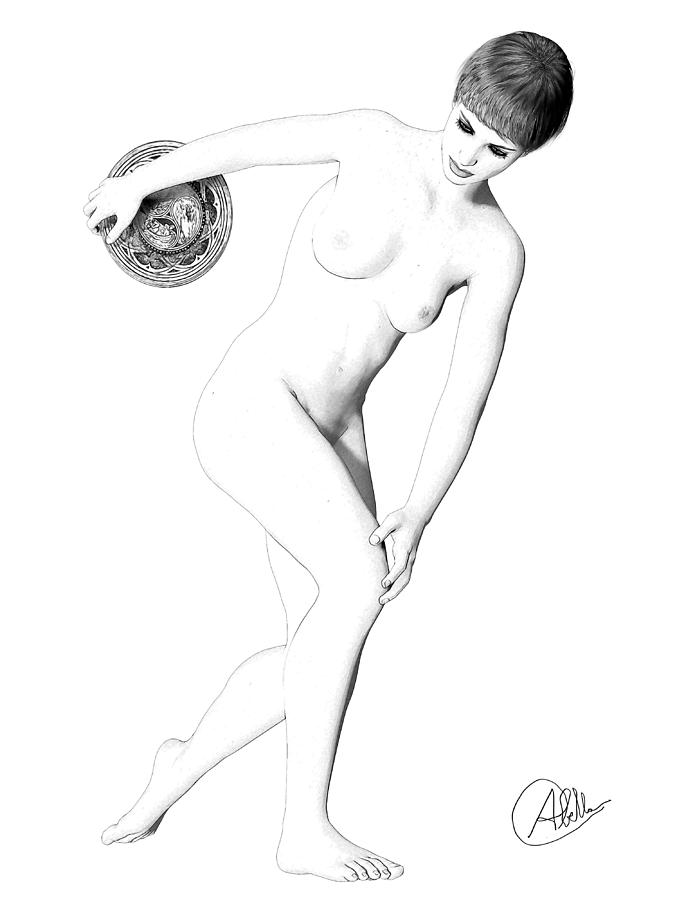 Nude Digital Art - Discus thrower exquisite by Quim Abella