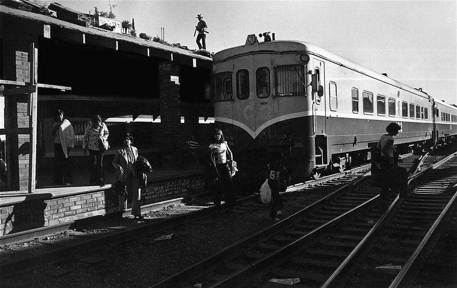 Disembarking from train Nogales Sonora Mexico 1978 Photograph by David Lee Guss