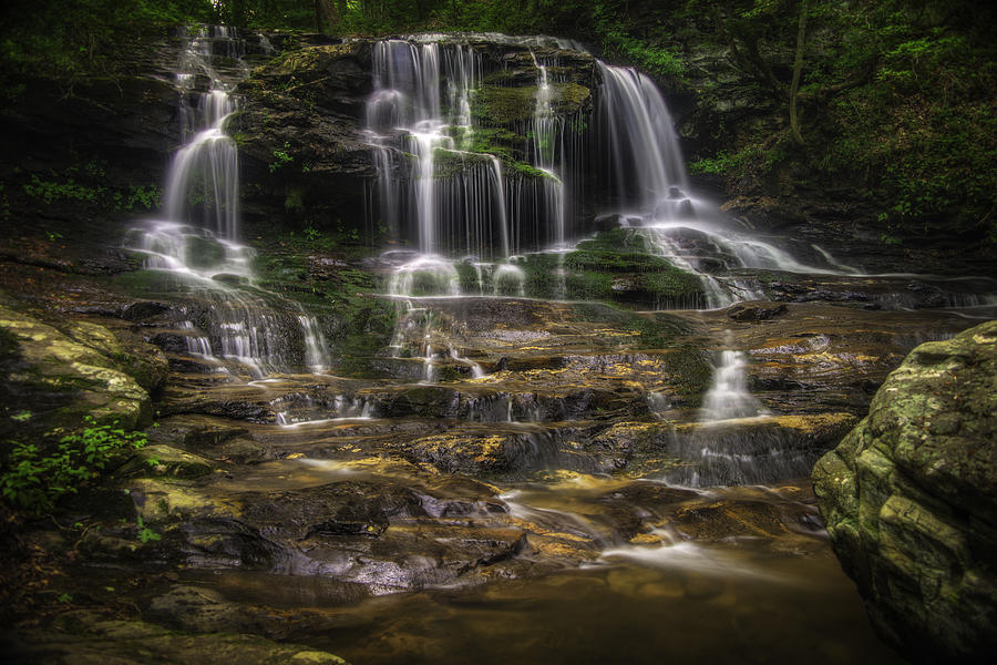 Waterfall Photograph - Disharoon Creek Lower Falls by Charles Stackpole