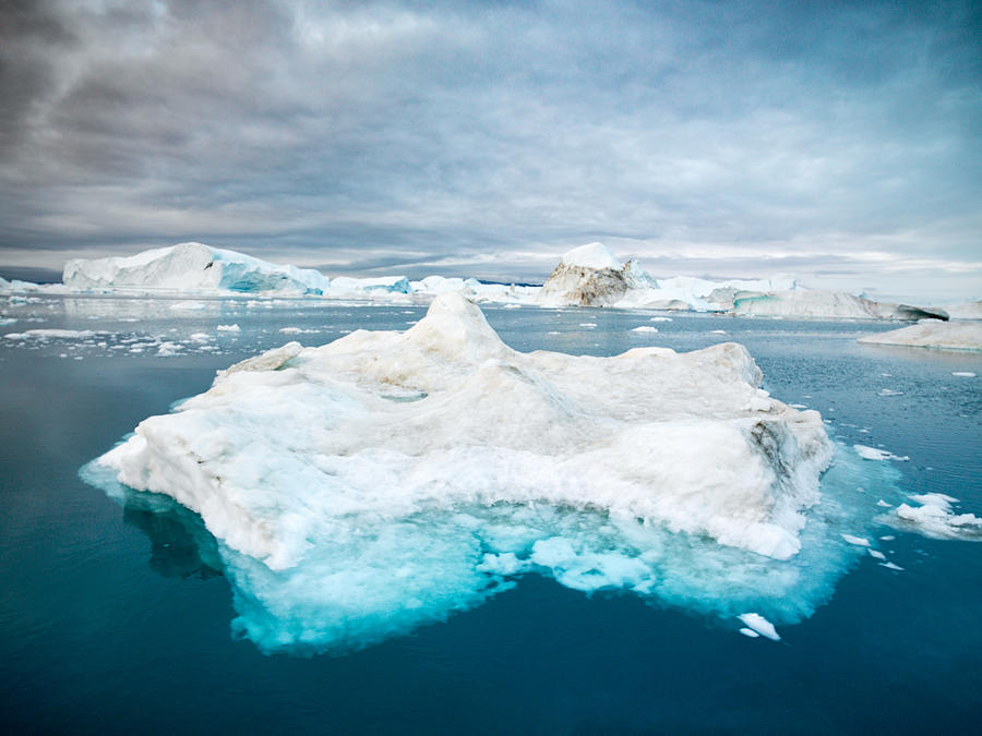 Disko Bay Arctic Icebergs Greenland Ilulissat Photograph by Mlenny