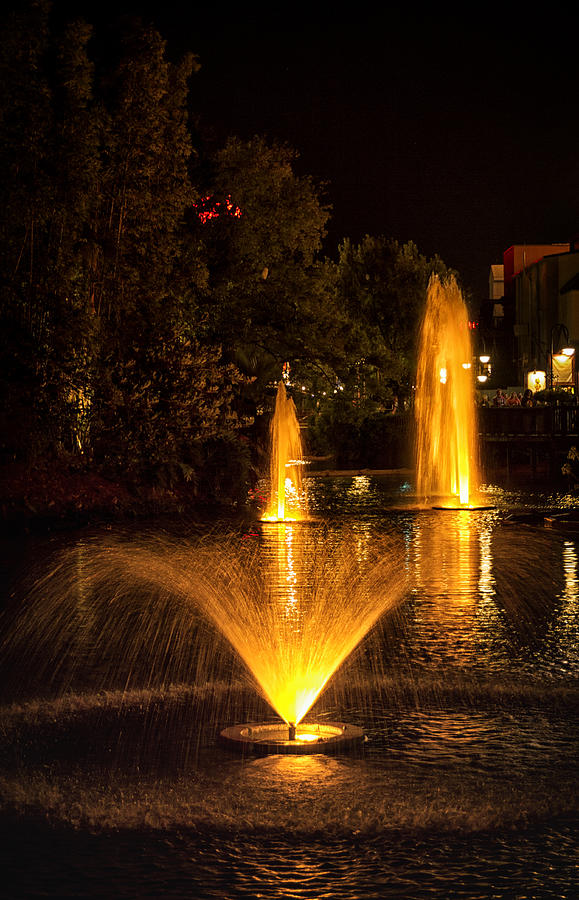 Disney Boardwalk Fountains Photograph by Linda Tiepelman