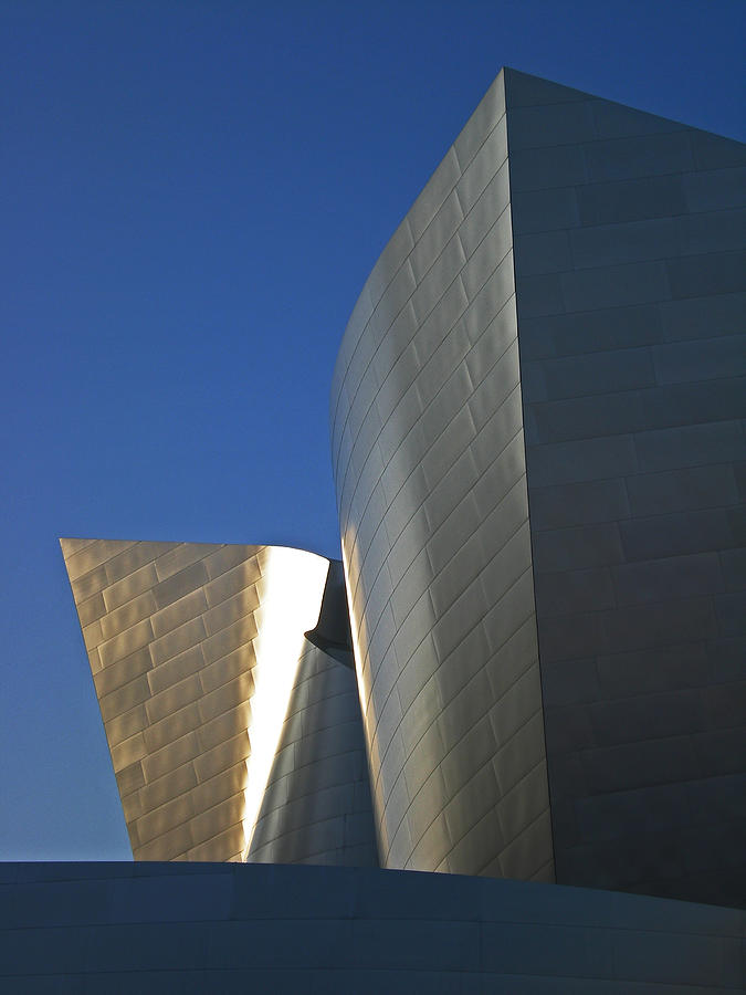 Los Angeles Photograph - Disney Hall color by Guillermo Rodriguez