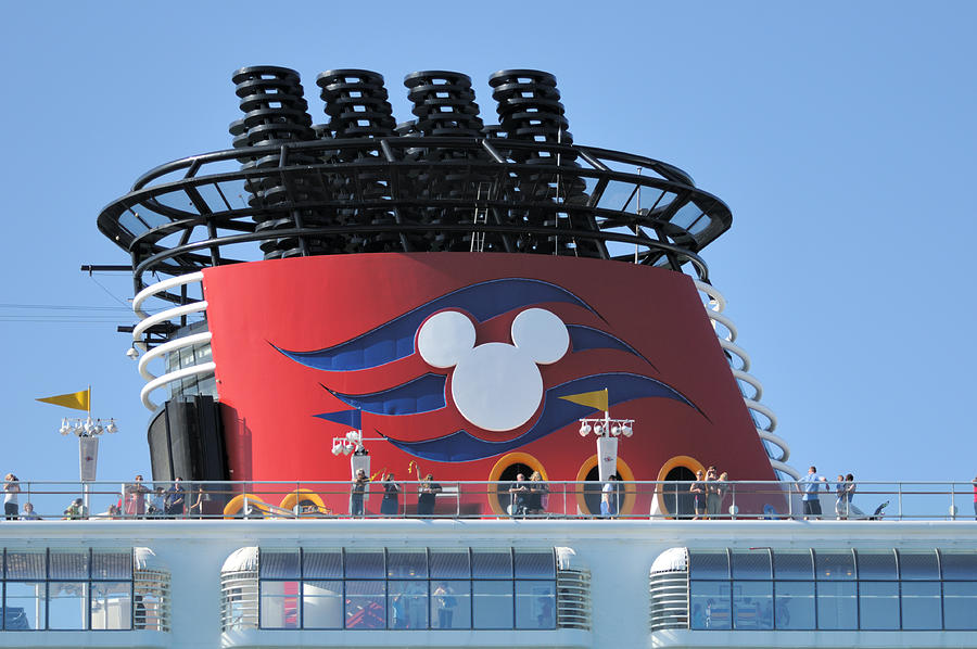 Disney Magic ship stack Photograph by Bradford Martin