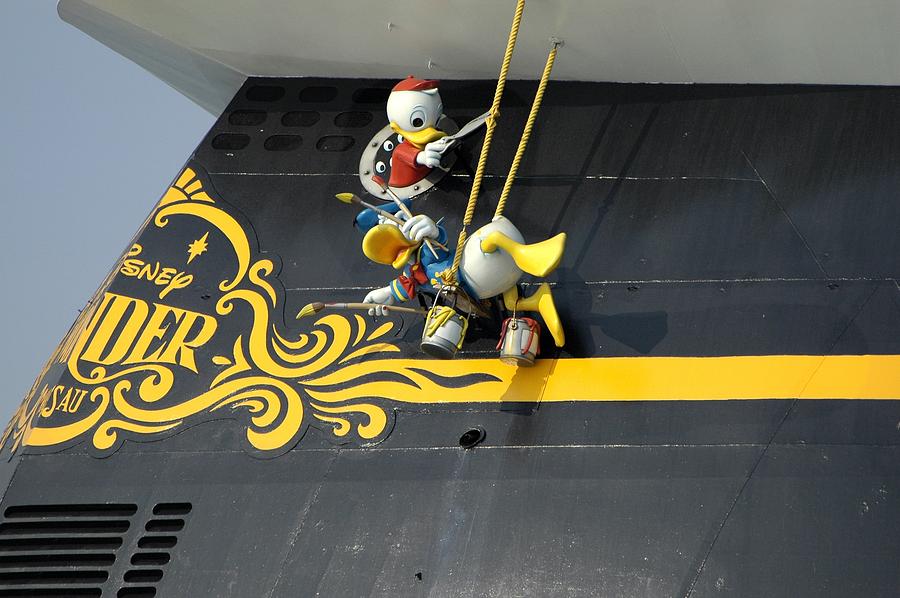 Holiday Photograph - Disney Wonder with Donald Duck by Bradford Martin