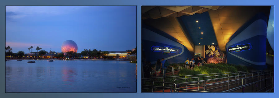 Disney World Epcot Globe SpaceShip Earth 2 Panel Photograph by Thomas Woolworth