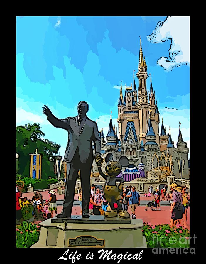 Disney World Poster by John Malone